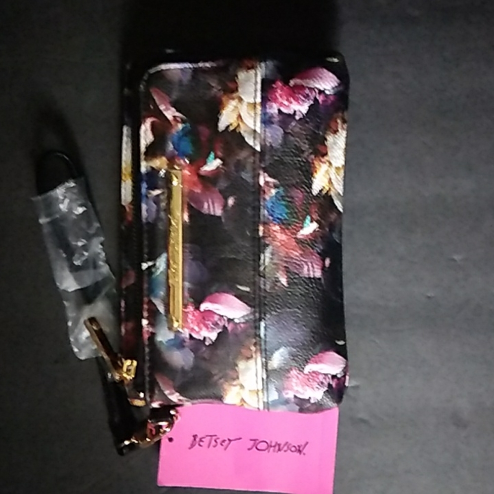 Betsey Johnson Floral Wristlet